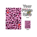 Pink Leopard Playing Cards 54 (Mini)  Front - Heart9