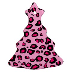 Pink Leopard Christmas Tree Ornament (two Sides)