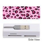 Pink Leopard Memory Card Reader (Stick)  Front