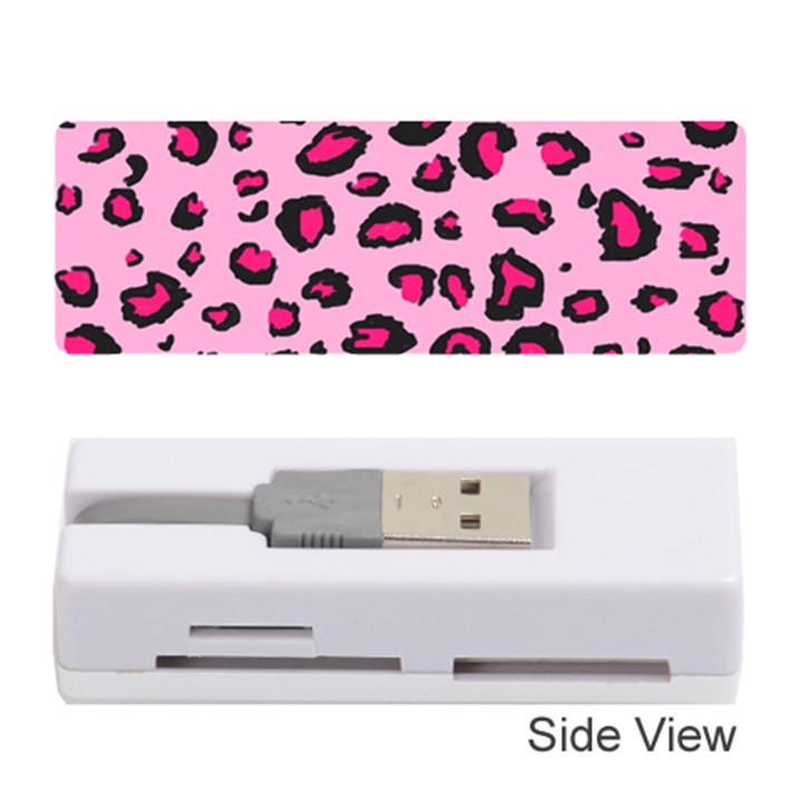 Pink Leopard Memory Card Reader (Stick) 
