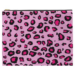 Pink Leopard Cosmetic Bag (xxxl)  by TRENDYcouture