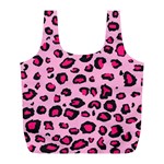 Pink Leopard Full Print Recycle Bags (L)  Back