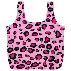 Pink Leopard Full Print Recycle Bags (l) 