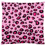 Pink Leopard Standard Flano Cushion Case (Two Sides) Front