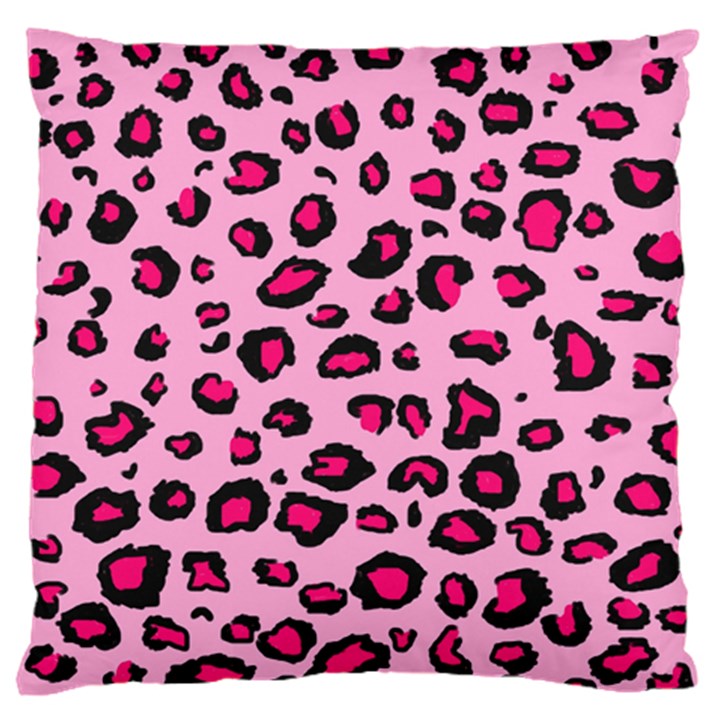 Pink Leopard Standard Flano Cushion Case (Two Sides)