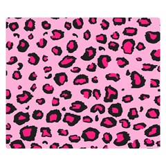 Pink Leopard Double Sided Flano Blanket (Small) 