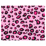 Pink Leopard Double Sided Flano Blanket (Medium)  60 x50  Blanket Front