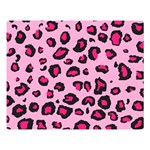 Pink Leopard Double Sided Flano Blanket (Large)  80 x60  Blanket Front