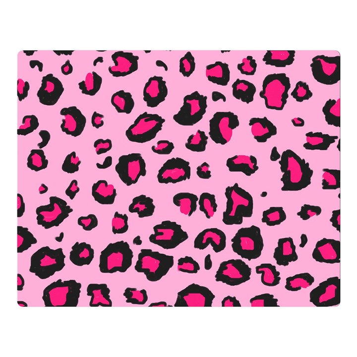 Pink Leopard Double Sided Flano Blanket (Large) 