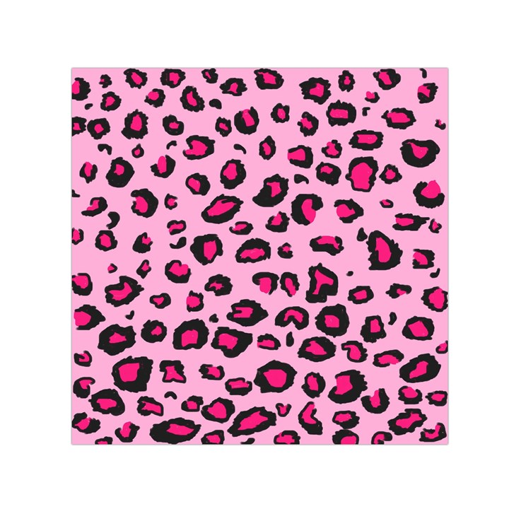 Pink Leopard Small Satin Scarf (Square)