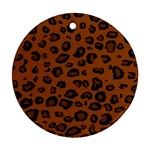 Dark Leopard Ornament (Round) Front
