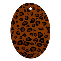 Dark Leopard Ornament (oval) by TRENDYcouture