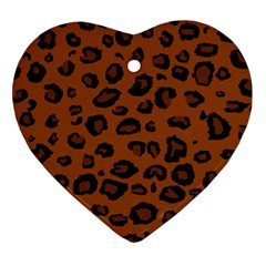 Dark Leopard Ornament (heart)