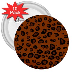 Dark Leopard 3  Buttons (10 Pack)  by TRENDYcouture