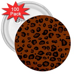 Dark Leopard 3  Buttons (100 Pack)  by TRENDYcouture