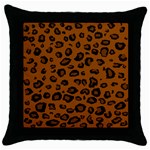 Dark Leopard Throw Pillow Case (Black)