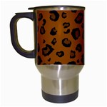 Dark Leopard Travel Mugs (White)