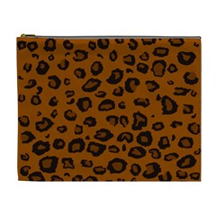 Dark Leopard Cosmetic Bag (xl) by TRENDYcouture