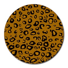 Golden Leopard Round Mousepads by TRENDYcouture