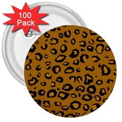 Golden Leopard 3  Buttons (100 Pack)  by TRENDYcouture