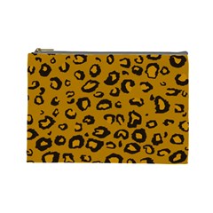 Golden Leopard Cosmetic Bag (large)  by TRENDYcouture