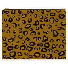 Golden Leopard Cosmetic Bag (xxxl)  by TRENDYcouture