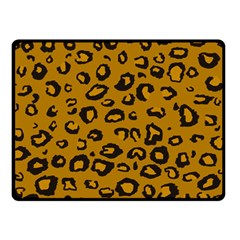 Golden Leopard Double Sided Fleece Blanket (small)  by TRENDYcouture