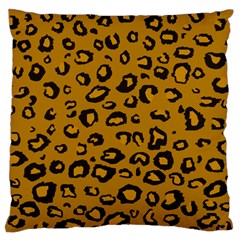 Golden Leopard Standard Flano Cushion Case (one Side) by TRENDYcouture