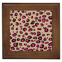 Pink Leopard 2 Framed Tiles by TRENDYcouture