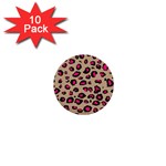 Pink Leopard 2 1  Mini Buttons (10 pack) 