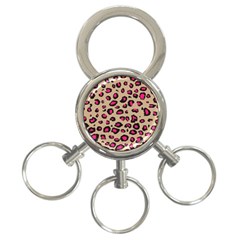 Pink Leopard 2 3-ring Key Chains