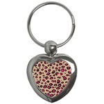 Pink Leopard 2 Key Chains (Heart) 