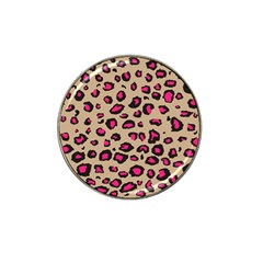 Pink Leopard 2 Hat Clip Ball Marker (4 Pack)