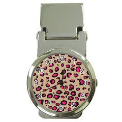 Pink Leopard 2 Money Clip Watches