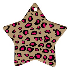 Pink Leopard 2 Star Ornament (two Sides)
