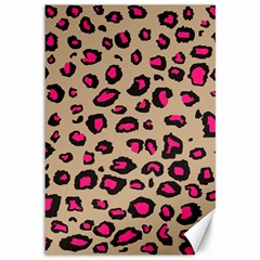 Pink Leopard 2 Canvas 12  X 18   by TRENDYcouture