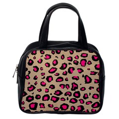 Pink Leopard 2 Classic Handbags (one Side) by TRENDYcouture