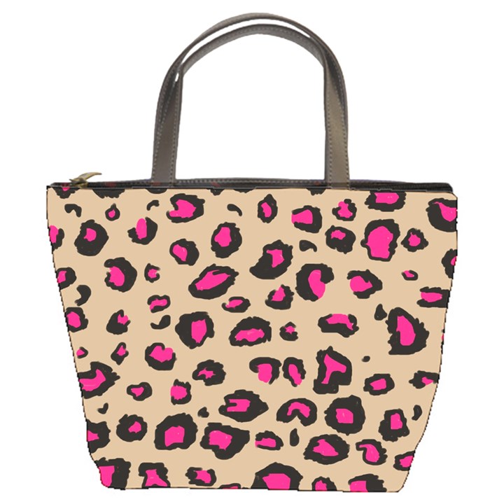 Pink Leopard 2 Bucket Bags