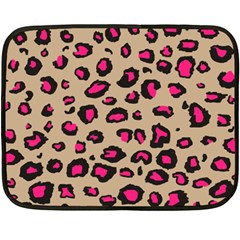 Pink Leopard 2 Double Sided Fleece Blanket (mini) 