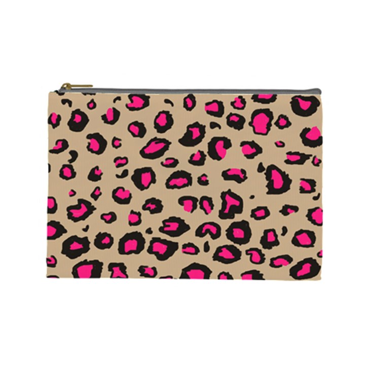Pink Leopard 2 Cosmetic Bag (Large) 