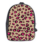 Pink Leopard 2 School Bag (Large) Front