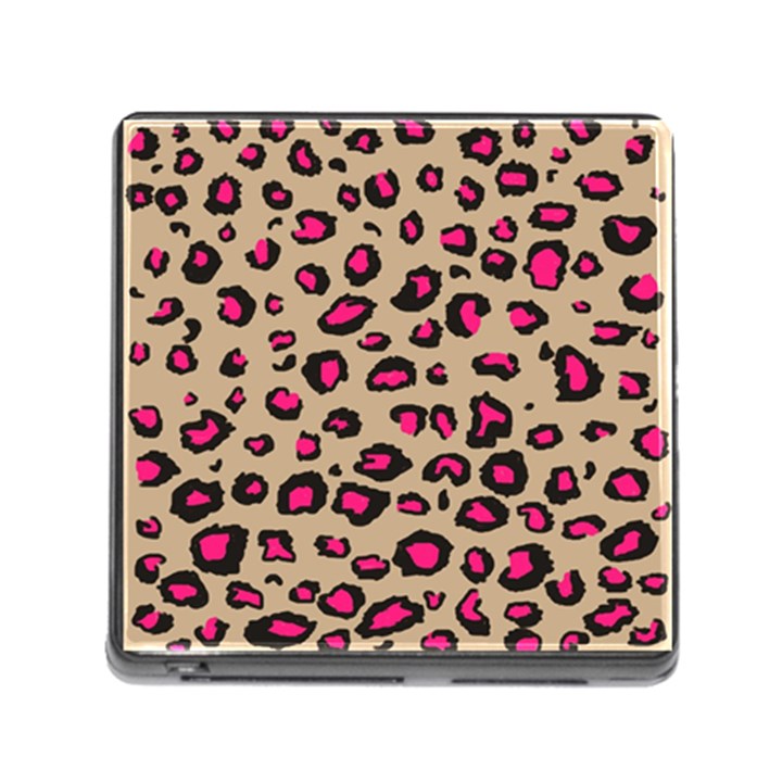 Pink Leopard 2 Memory Card Reader (Square)