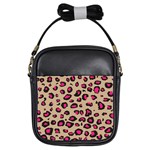 Pink Leopard 2 Girls Sling Bags