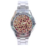 Pink Leopard 2 Stainless Steel Analogue Watch
