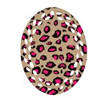 Pink Leopard 2 Ornament (Oval Filigree)