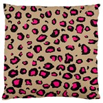 Pink Leopard 2 Large Cushion Case (One Side)