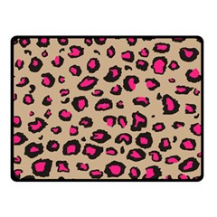 Pink Leopard 2 Double Sided Fleece Blanket (small)  by TRENDYcouture