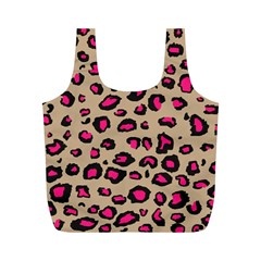 Pink Leopard 2 Full Print Recycle Bags (m)  by TRENDYcouture