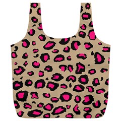 Pink Leopard 2 Full Print Recycle Bags (l)  by TRENDYcouture