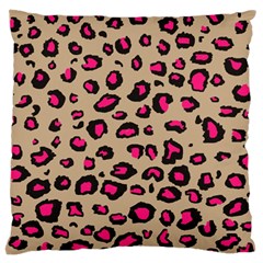 Pink Leopard 2 Standard Flano Cushion Case (two Sides)